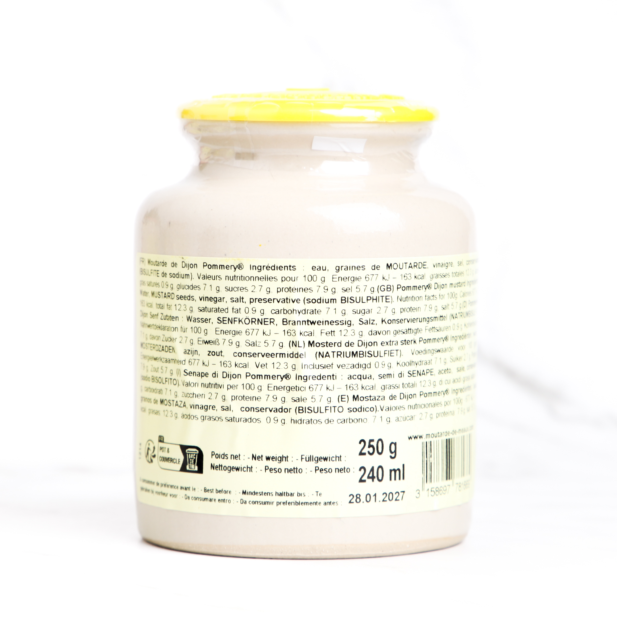 Dijon Mustard Extra Strong - Moutarde de Meaux Pommery